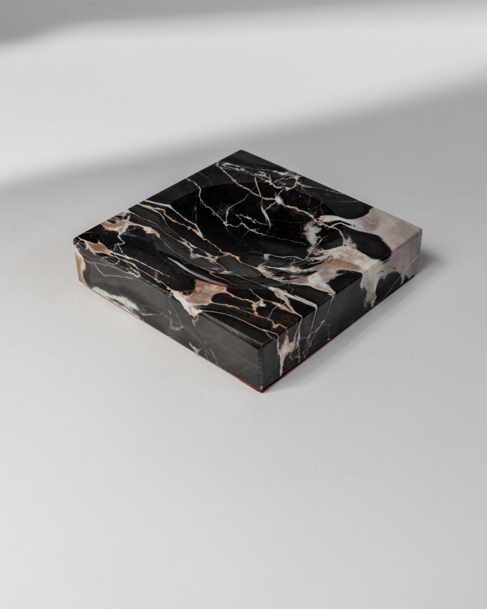 Vintage Marble Ashtray - Black, beige and white Marbled - timeless Design Italy 1970s - Very Decorative, Elegant Gift Idea, Table Decoration_Bottega Jacobs