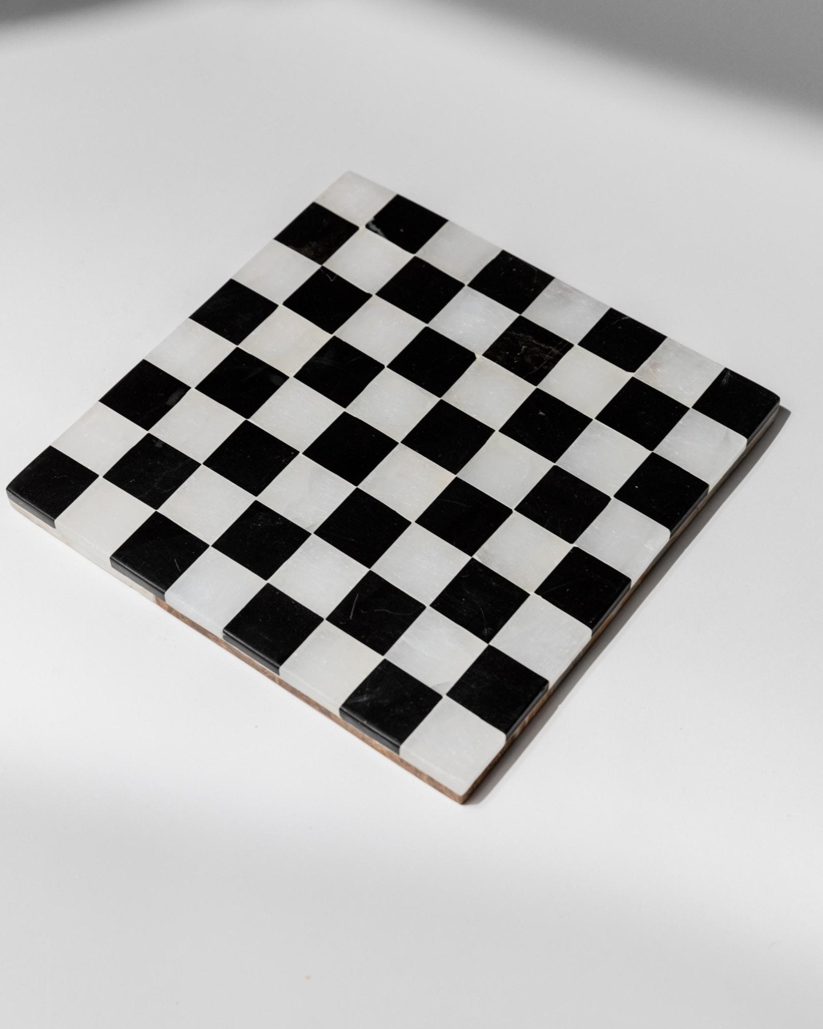 Vintage Marble Chessboard - Stone Chess Pieces, Black and White Marble Board - Timeless Design Italy 1960s - Elegant Gift Idea, Board Game_Bottega Jacobs