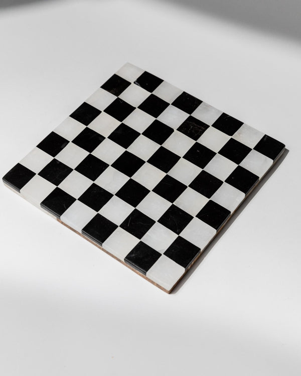 Vintage Marble Chessboard - Stone Chess Pieces, Black and White Marble Board - Timeless Design Italy 1960s - Elegant Gift Idea, Board Game_Bottega Jacobs