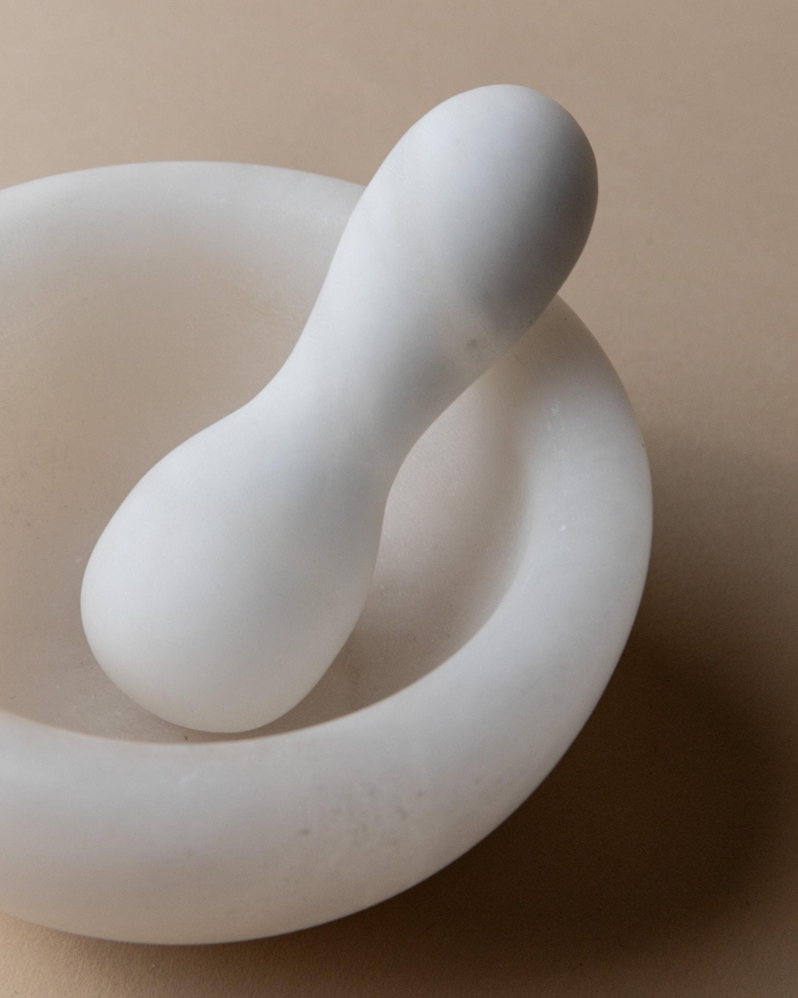 Vintage Marble Mortar and Pestle - White Stone with structure - Mid Century Design Italy 1980s - Kitchen Accessory, Retro Gift Idea_Bottega Jacobs