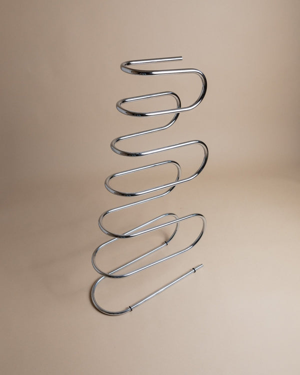 Vintage Metal Towel Rack, Clothes Rack - Space Age Design 1980s - Decorative Storage Clothes, Bathroom or Wardrobe, Retro Gift - Bottega Jacobs