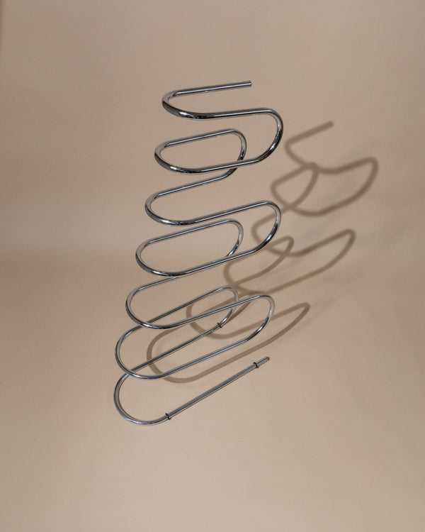 Vintage Metal Towel Rack, Clothes Rack - Space Age Design 1980s - Decorative Storage Clothes, Bathroom or Wardrobe, Retro Gift - Bottega Jacobs
