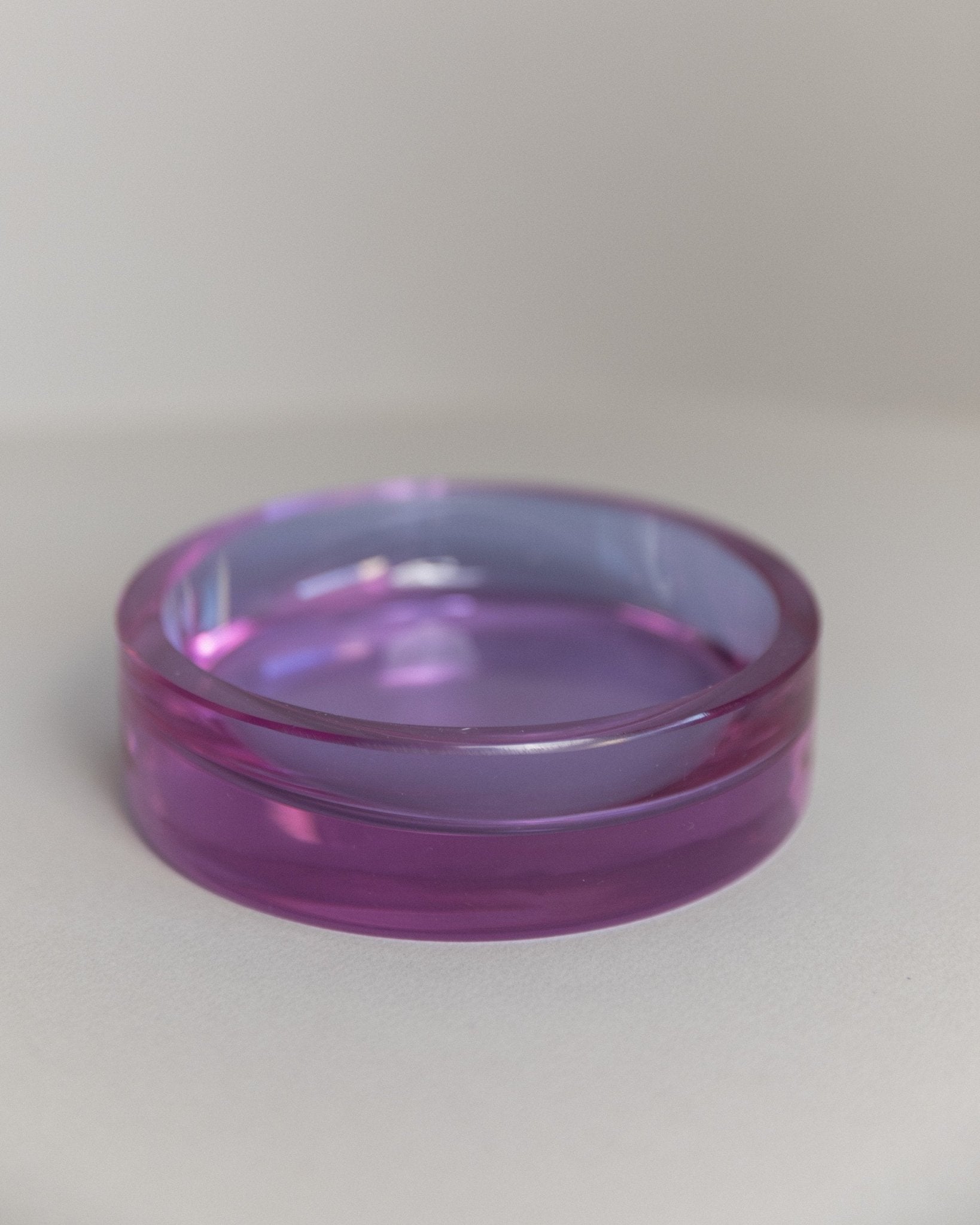 Vintage Murano Glass Ashtray - Purple, Solid, Elegant - Design Italy 1970s - Gift Idea, Retro Decoration, Pop Art - Bottega Jacobs