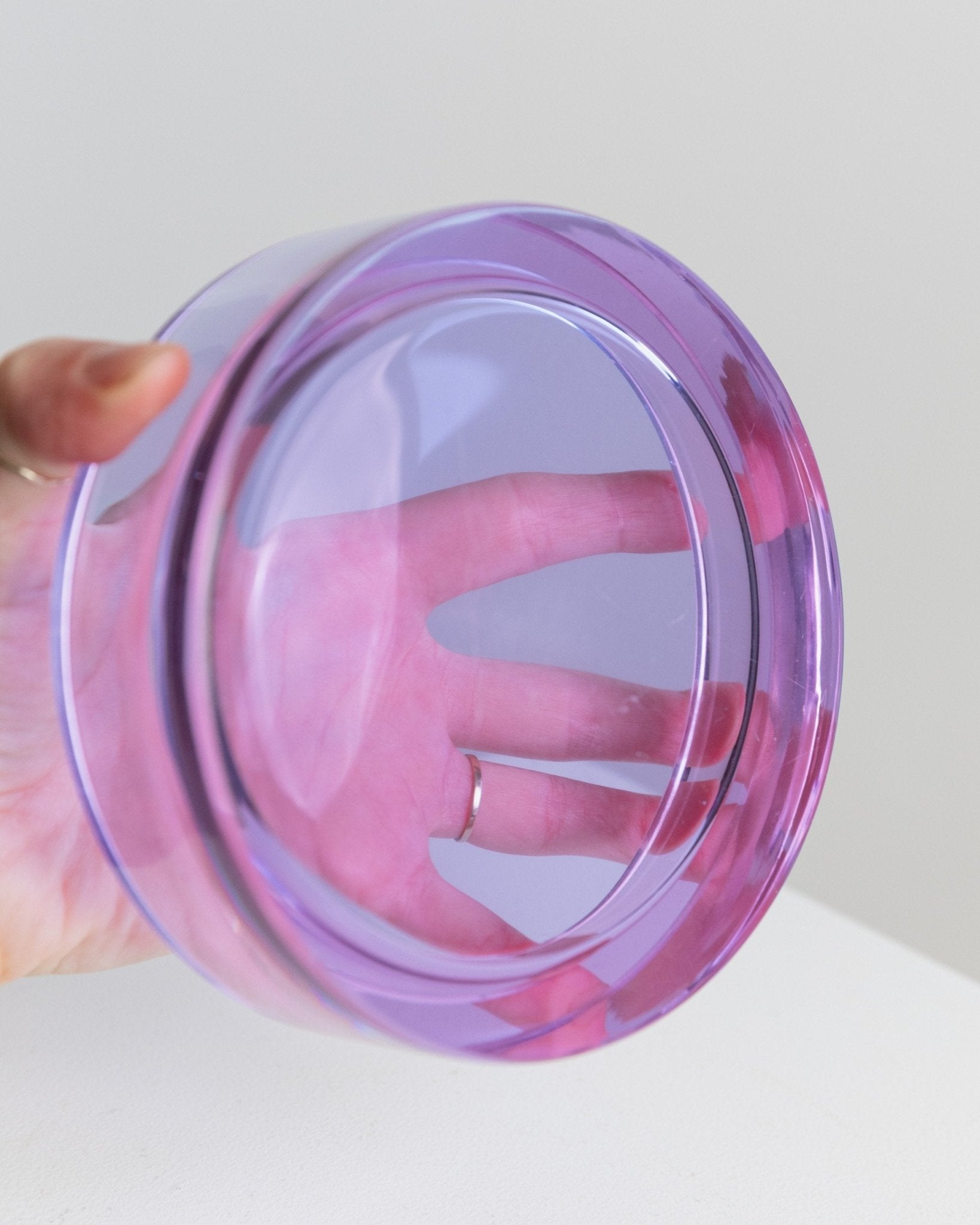 Vintage Murano Glass Ashtray - Purple, Solid, Elegant - Design Italy 1970s - Gift Idea, Retro Decoration, Pop Art - Bottega Jacobs
