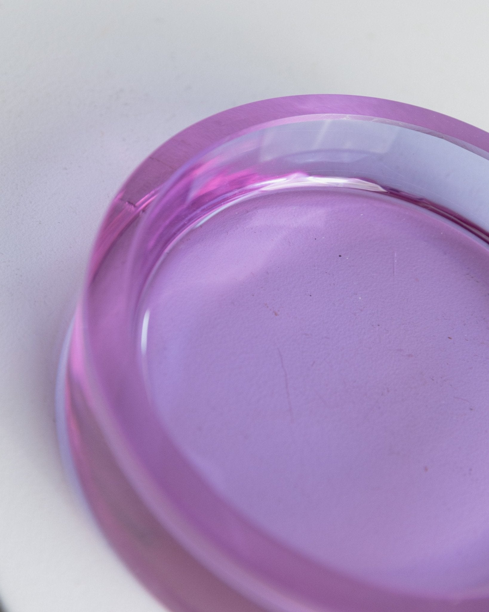 Vintage Murano Glass Ashtray - Purple, Solid, Elegant - Design Italy 1970s - Gift Idea, Retro Decoration, Pop Art - Bottega Jacobs