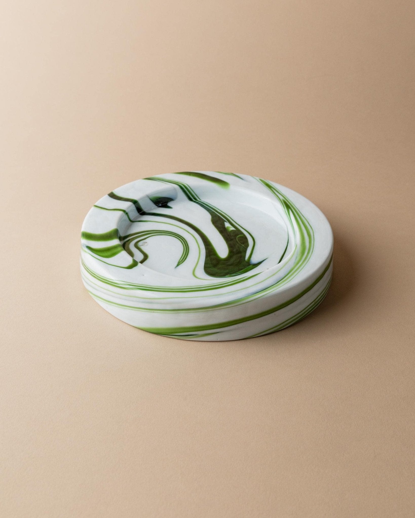 Vintage Murano Glass Bowl Swirl Green - Sergio Asti for Venini - Ashtray or Bowl - Italy 1970s - Timeless Table Decoration, Gift Idea_Bottega Jacobs
