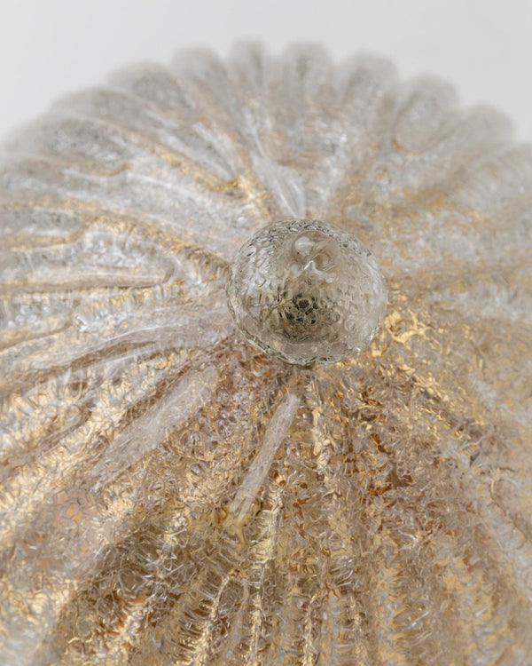 Vintage Murano Glass Ceiling Lamp - Plafoniere in clear Glass with Structure, Golden Metal - Hollywood Regency Style Italy 1960s - Gift idea_Bottega Jacobs