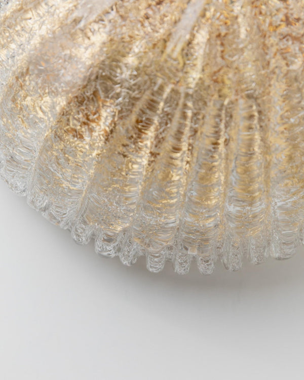 Vintage Murano Glass Ceiling Lamp - Plafoniere in clear Glass with Structure, Golden Metal - Hollywood Regency Style Italy 1960s - Gift idea_Bottega Jacobs