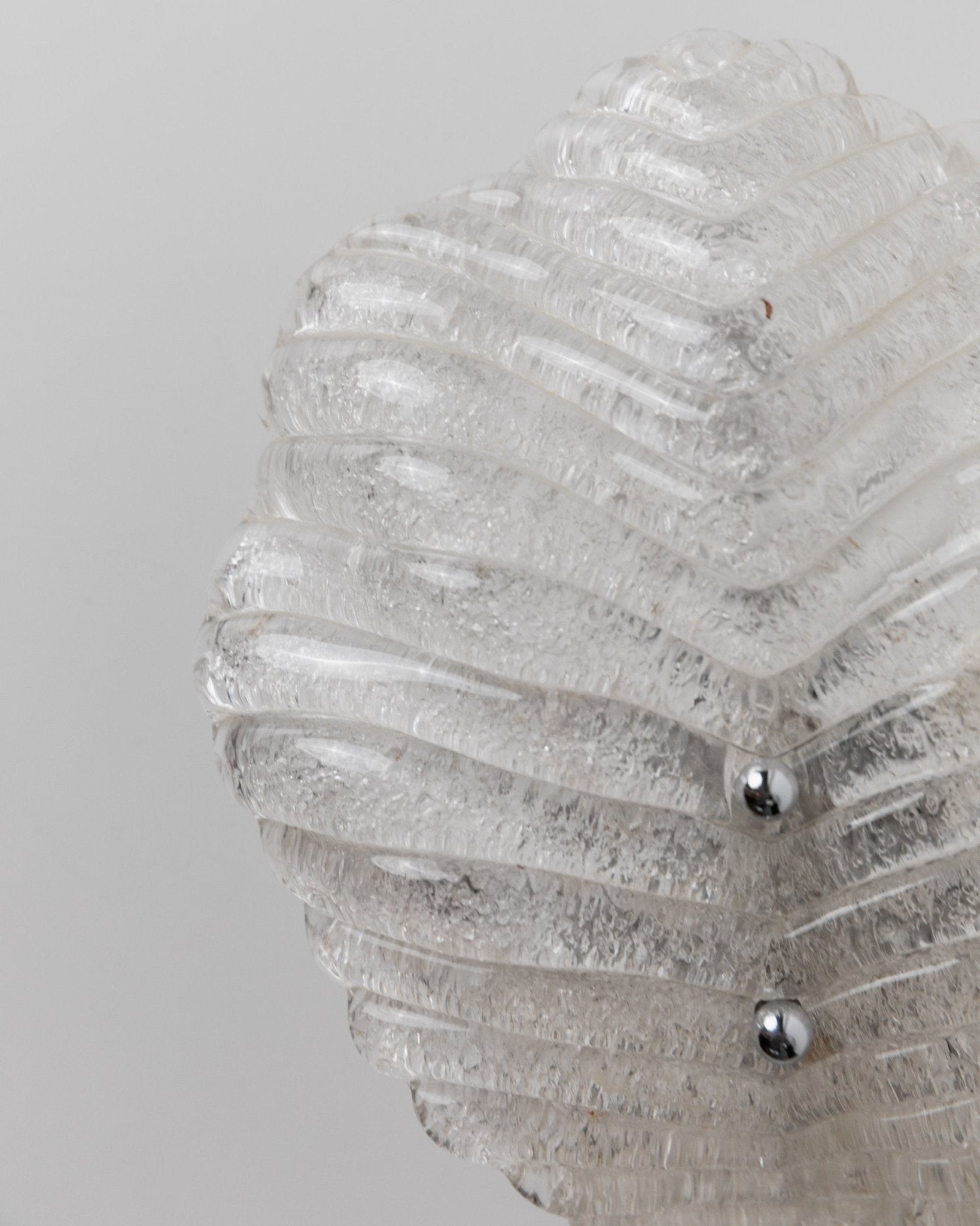 Vintage Murano glass wall lamp for Honsel lamps 1970s - timeless leaf motif, glass and metal - decorative wall lamp, elegant gift - Bottega Jacobs