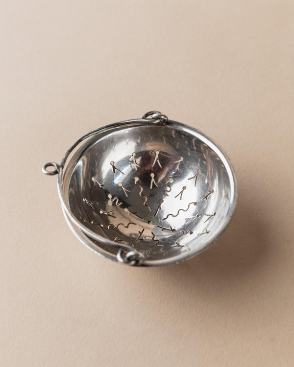 Vintage Silver - Plated Teapot with Tea Strainer - by Christofle Paris for Little Palace Hotel - France 1930s - Antique Hotel Silver, Gift_Bottega Jacobs