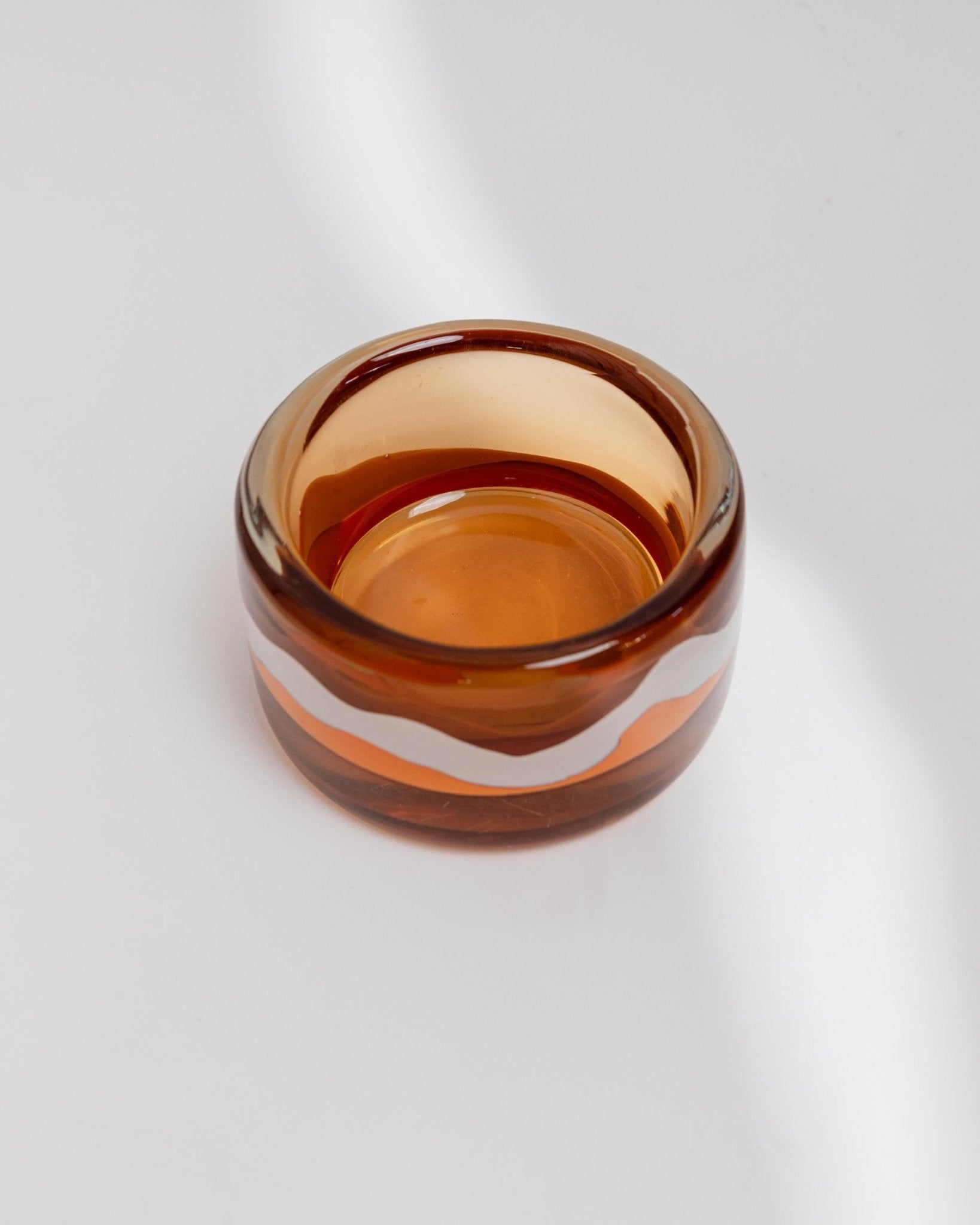 Vintage Skrdlovice Glass Bowl by Jaroslav Svoboda - Bold Orange Design Czech Republic 1970s - Ashtray or Glass Bowl, Table Decor, Gift Idea_Bottega Jacobs