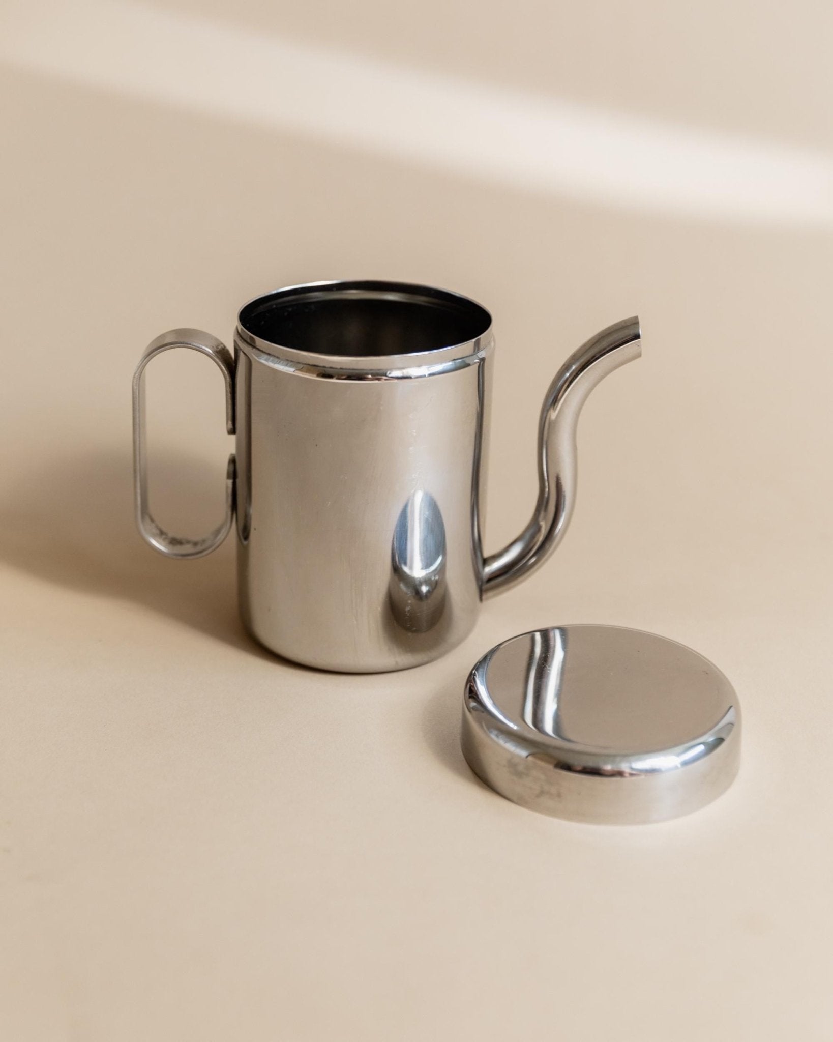 Vintage Stainless Steel Can with Lid - Suitable for Oil or Coffee - Timeless Design Italy 1970s - Dishwasher Safe, Table Decor, Gift Idea_Bottega Jacobs