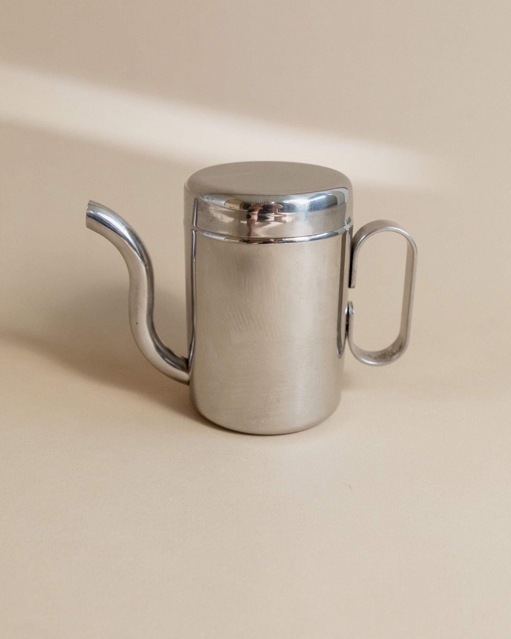Vintage Stainless Steel Can with Lid - Suitable for Oil or Coffee - Timeless Design Italy 1970s - Dishwasher Safe, Table Decor, Gift Idea_Bottega Jacobs