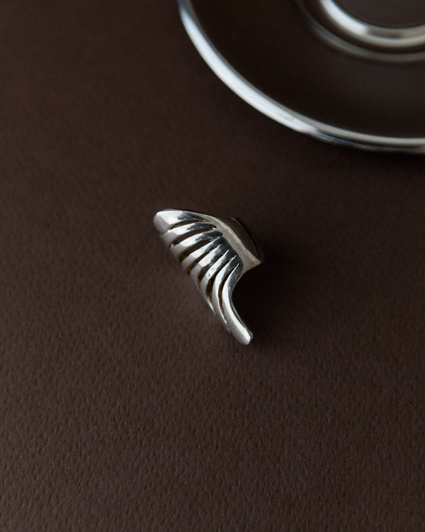 Vintage statement ring wings - sterling silver, timeless design Italy 1970s - retro jewelry, elegant gift idea for her - Bottega Jacobs