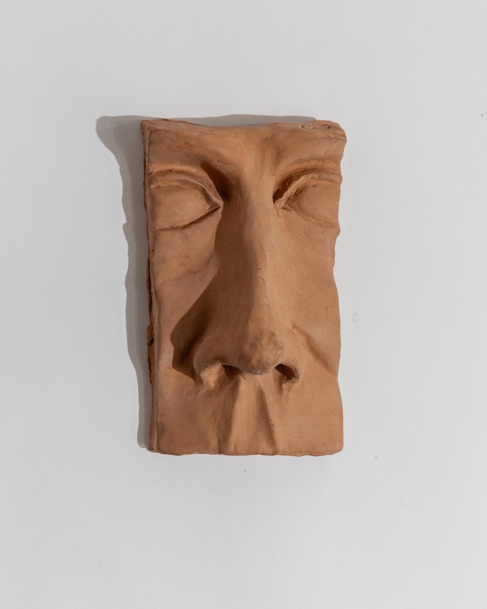 Vintage Terracotta Sculpture of Face - Wall Relief Handmade Face Motif, Italy 1960s - Very Decorative, Collector's Item, Unique Gift Idea_Bottega Jacobs