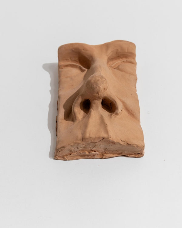 Vintage Terracotta Sculpture of Face - Wall Relief Handmade Face Motif, Italy 1960s - Very Decorative, Collector's Item, Unique Gift Idea_Bottega Jacobs