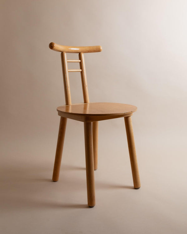 Vintage Wooden Chair - Minimalist Design Italy 1980s - Light Wood, Timeless Form, Japanese Style - Decorative, Gift Idea_Bottega Jacobs