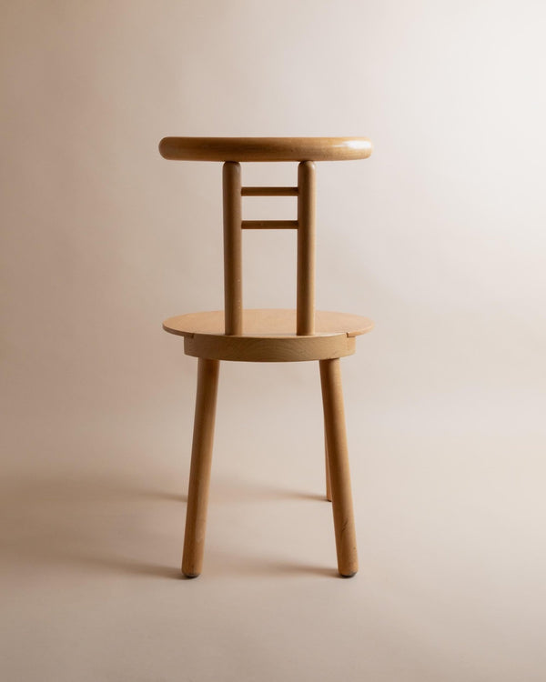 Vintage Wooden Chair - Minimalist Design Italy 1980s - Light Wood, Timeless Form, Japanese Style - Decorative, Gift Idea_Bottega Jacobs