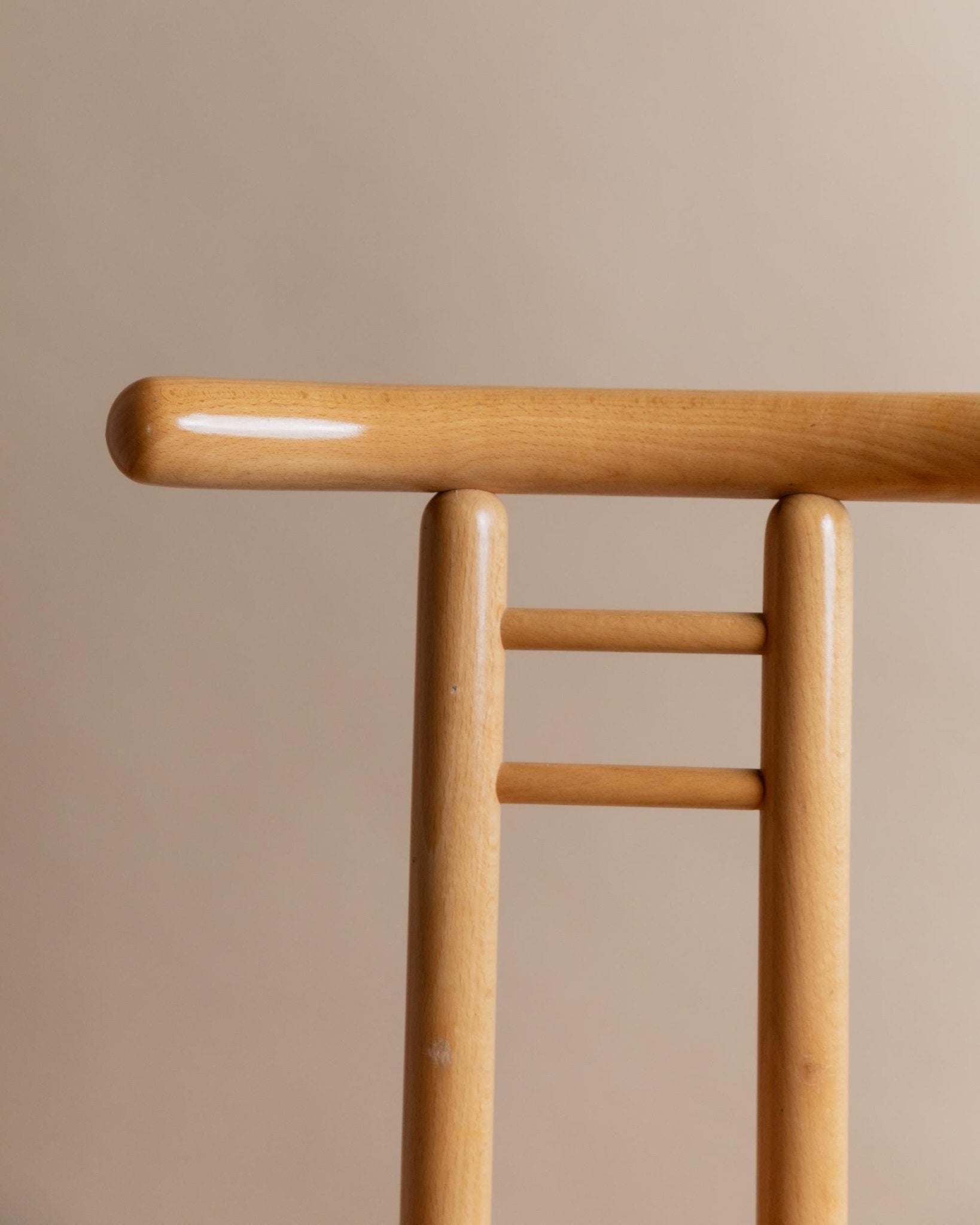 Vintage Wooden Chair - Minimalist Design Italy 1980s - Light Wood, Timeless Form, Japanese Style - Decorative, Gift Idea_Bottega Jacobs