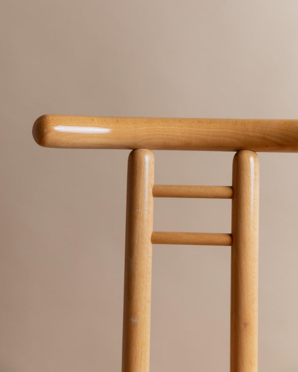 Vintage Wooden Chair - Minimalist Design Italy 1980s - Light Wood, Timeless Form, Japanese Style - Decorative, Gift Idea_Bottega Jacobs