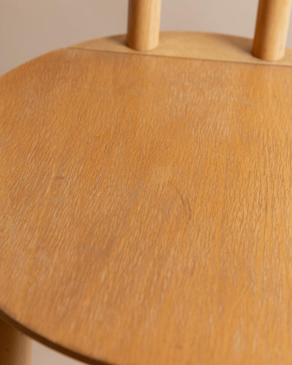 Vintage Wooden Chair - Minimalist Design Italy 1980s - Light Wood, Timeless Form, Japanese Style - Decorative, Gift Idea_Bottega Jacobs