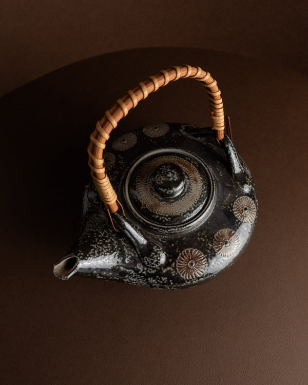Wim Mühlendyck stonware Teapot with Westerwalder Salzglaze & Ritzdekor Design 1960, Mid Century_Bottega Jacobs