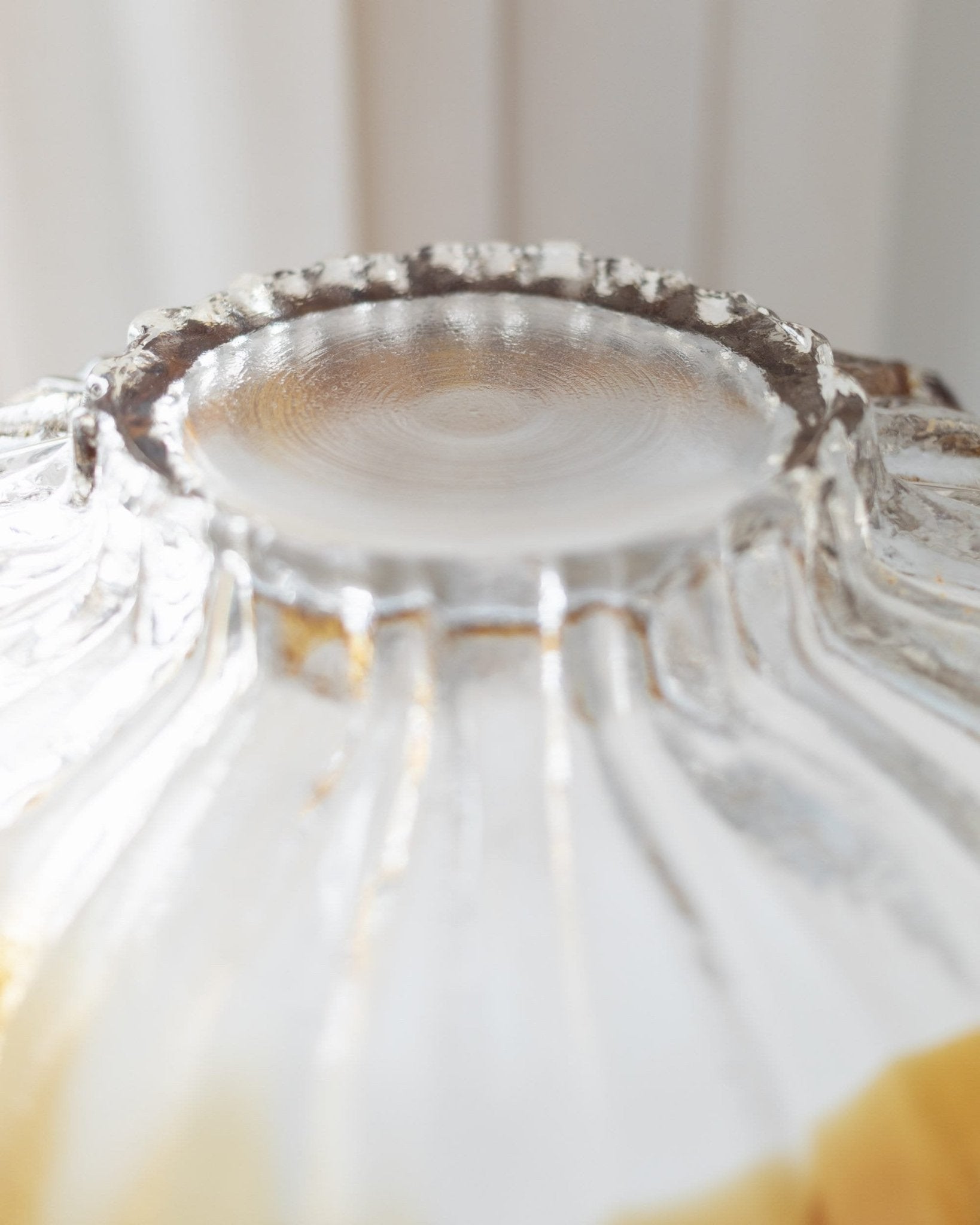 XL Finnish vintage glass bowl - Humppila era - Mid century design - 1970s - Bottega Jacobs