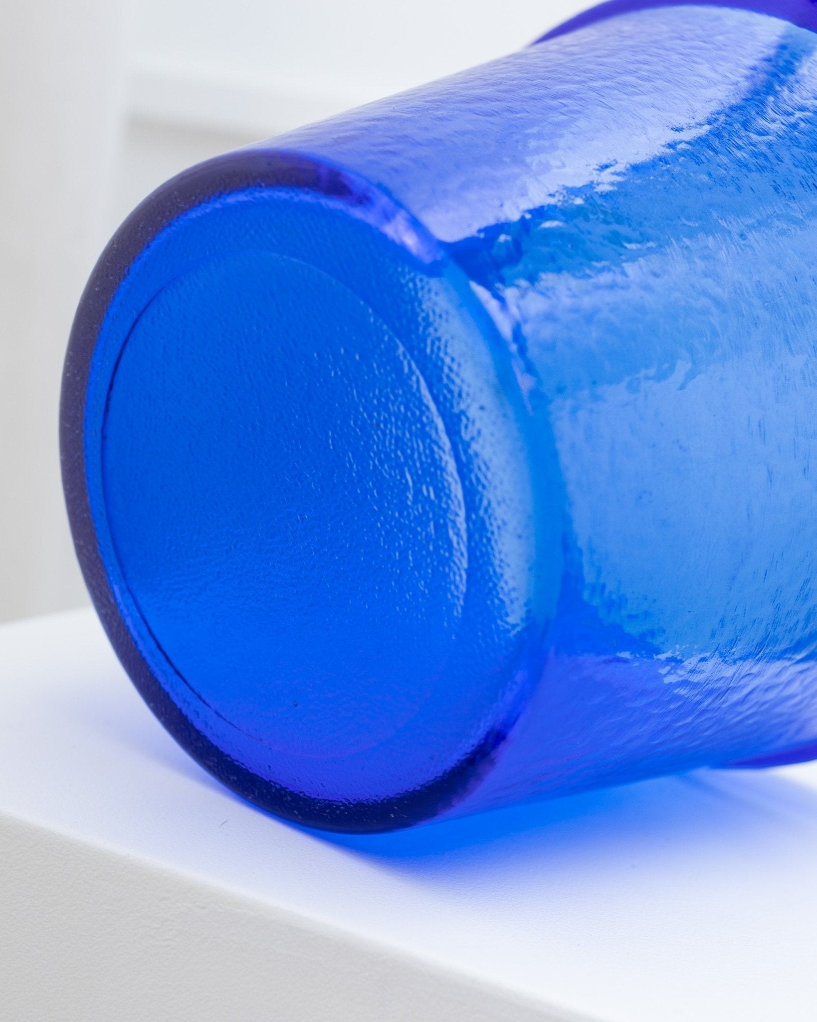 XL Flowerpot made of blue glass - Mid Century Design - Italy - 1970s - Bottega Jacobs