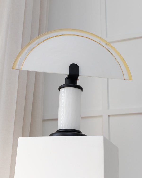 XL Murano table lamp Swirl glass - Memphis handmade in Italy - 1980s - Bottega Jacobs