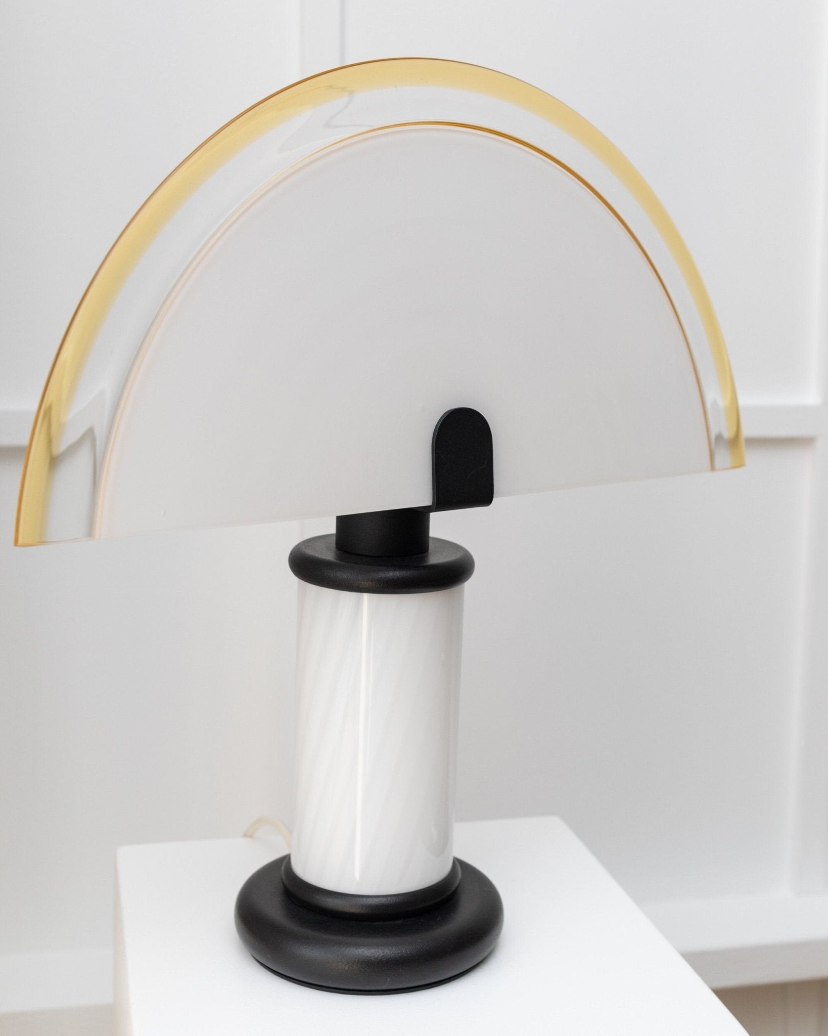 XL Murano table lamp Swirl glass - Memphis handmade in Italy - 1980s - Bottega Jacobs
