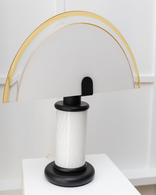 XL Murano table lamp Swirl glass - Memphis handmade in Italy - 1980s - Bottega Jacobs