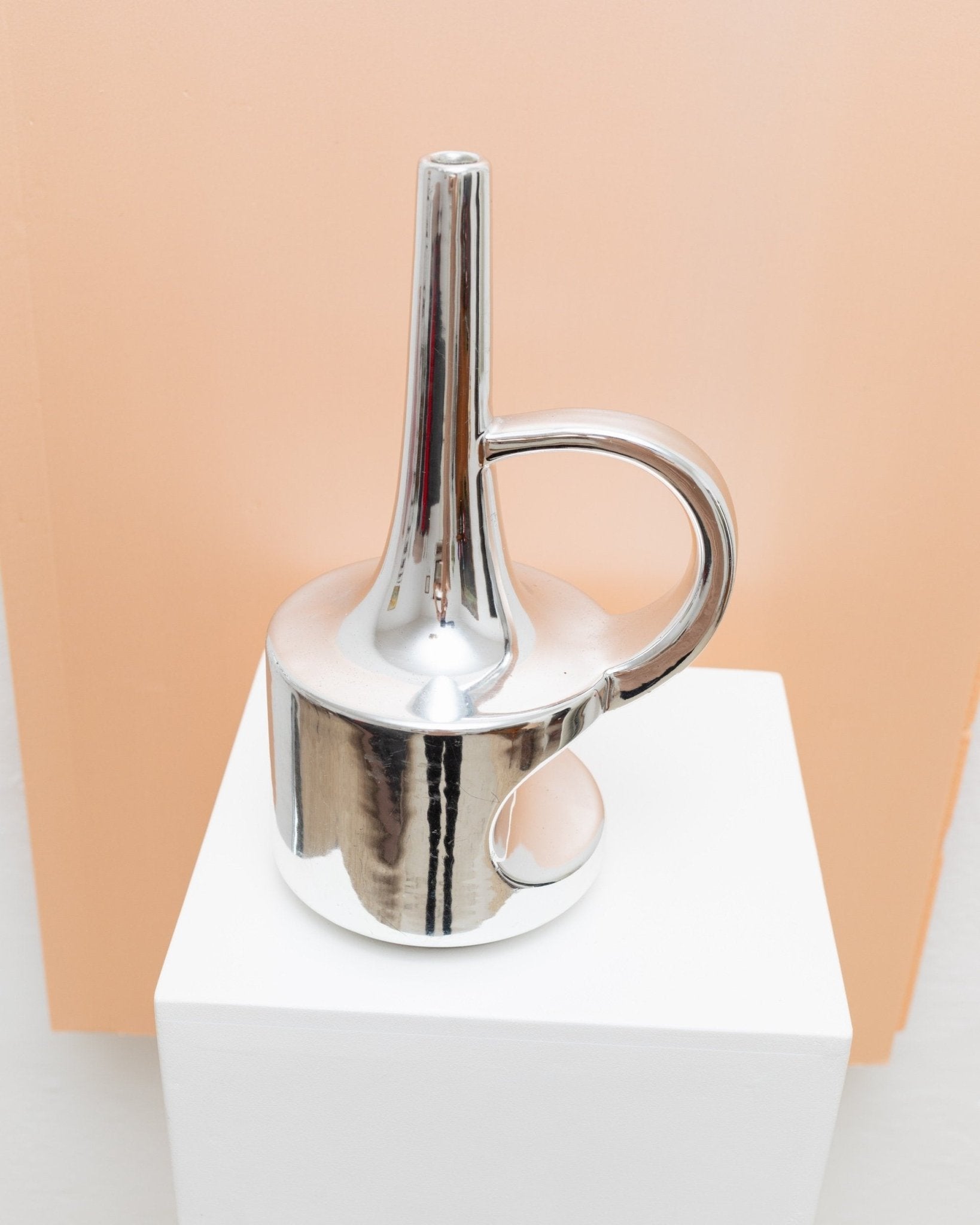 XL vintage Ceramic Vase - Chrome Glaze - SSF Italia - Space Age Design 1970s - Bottega Jacobs