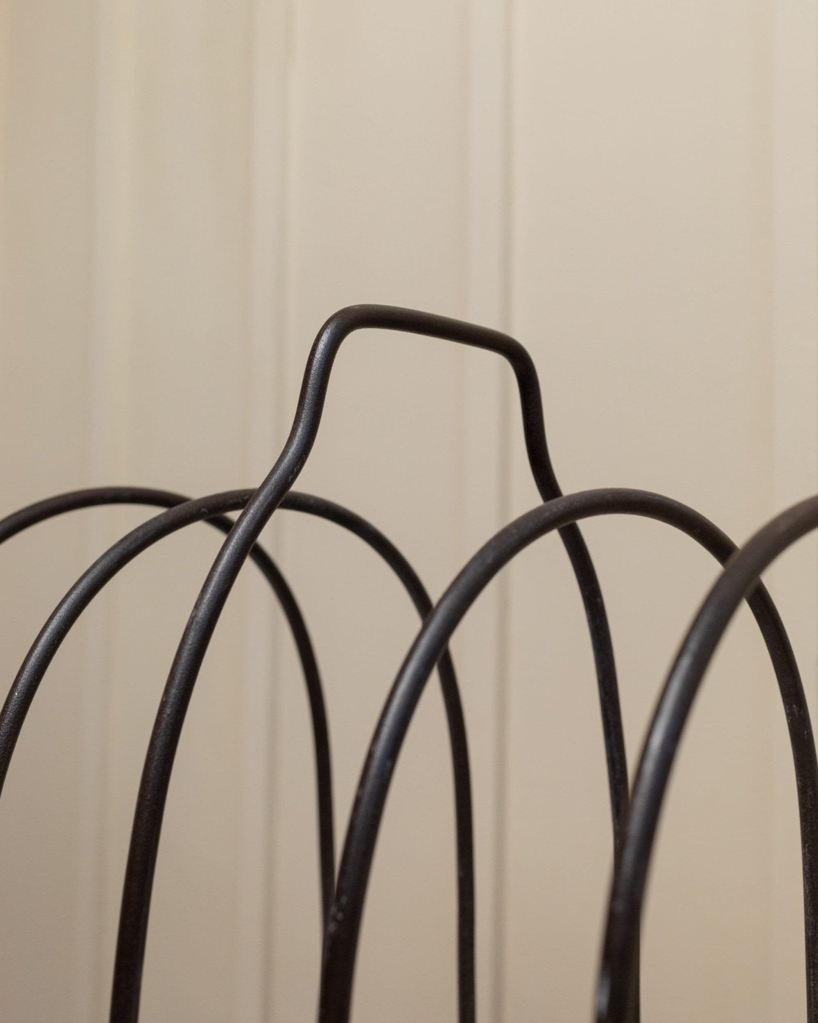 XL Vintage Metal Magazine Rack Italy 1970s - Retro Handmade Storage ...