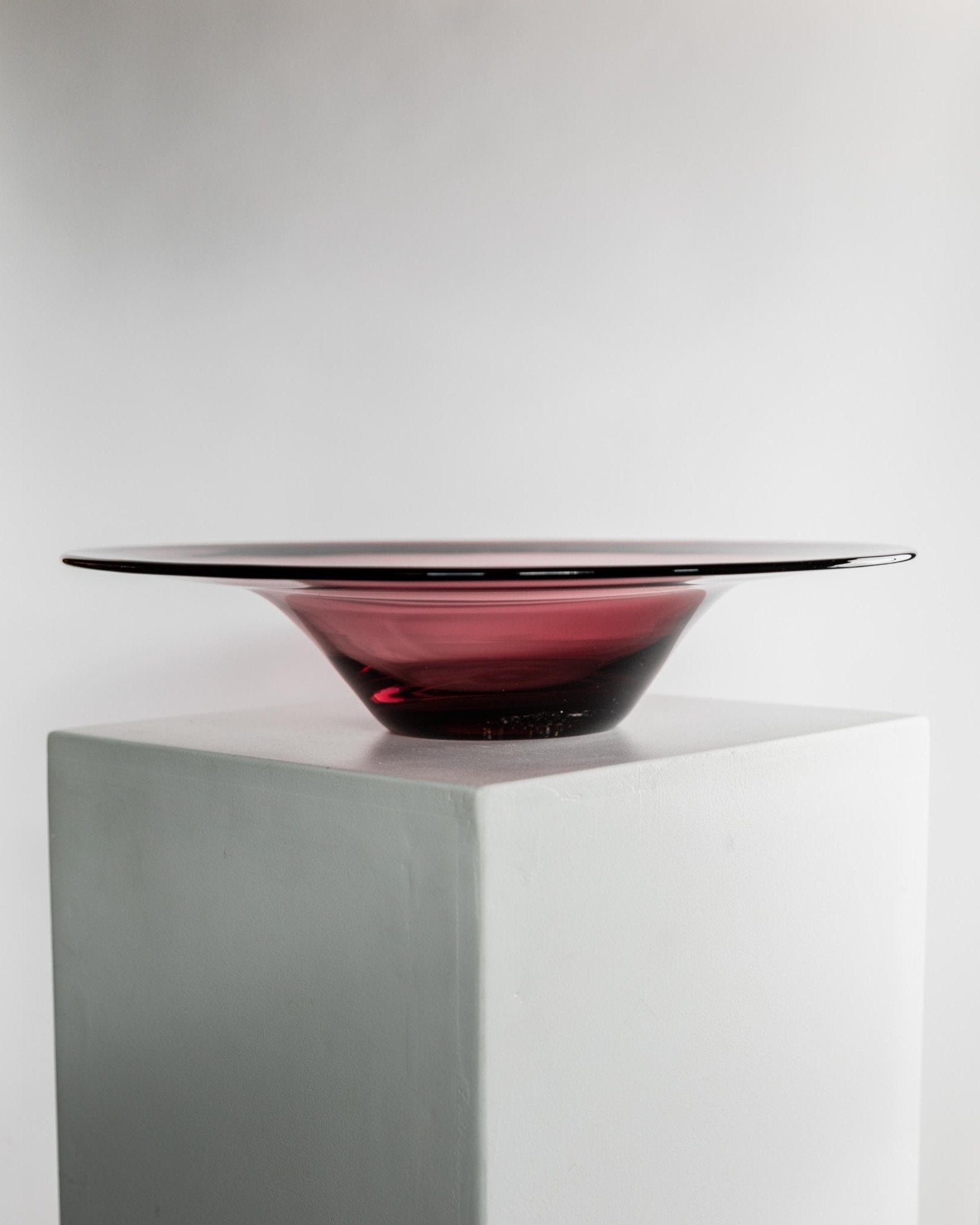 XL Vintage Murano Glass Bowl - Berry Toned Heavy Glass - Mid Century Design Italy 1970s - X - Mas Gift Idea Elegant, Retro Table Decoration_Bottega Jacobs