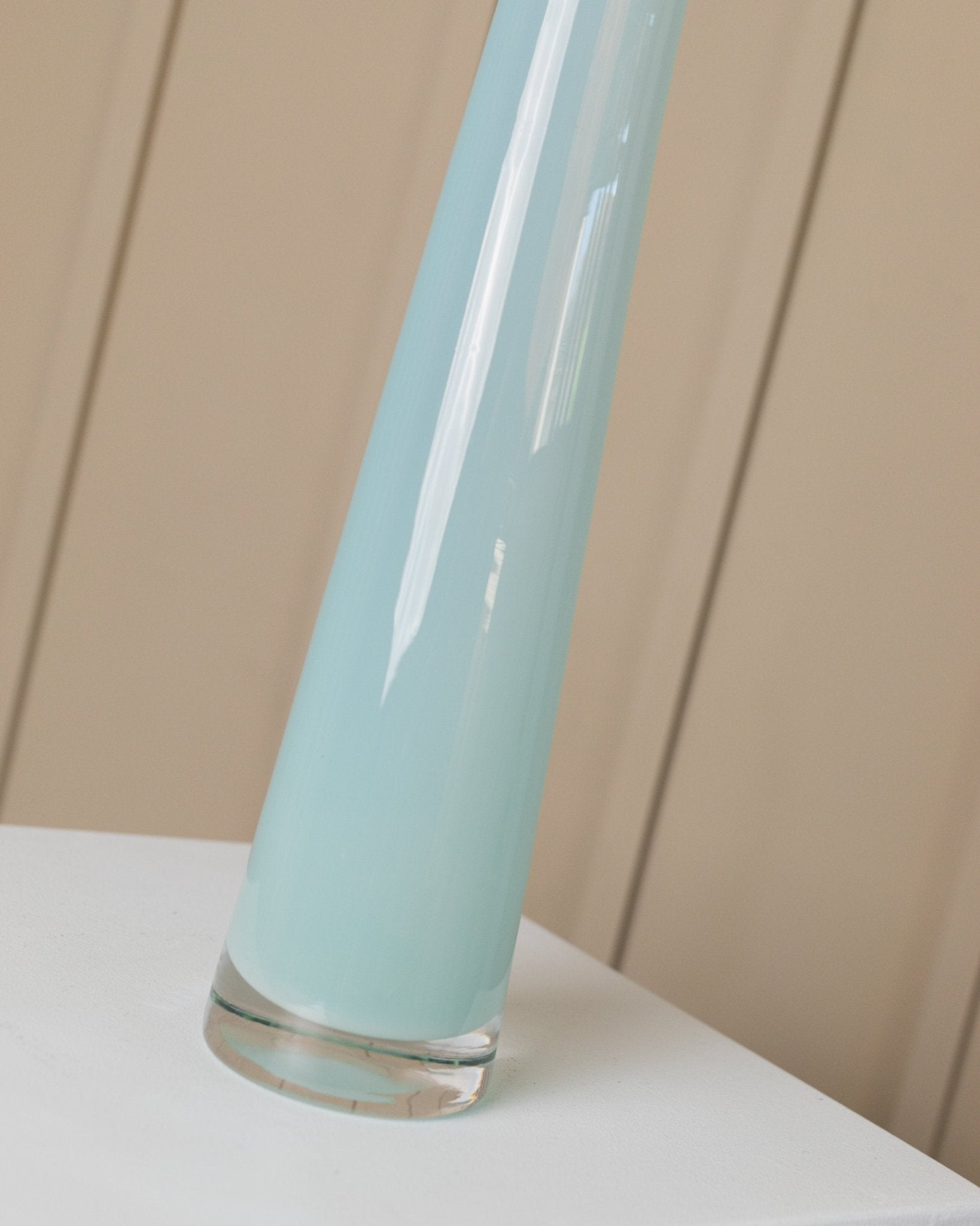 XL Vintage Murano glass vase 70s - by Giusto Toso for Leucos - layered curved glass - Bottega Jacobs