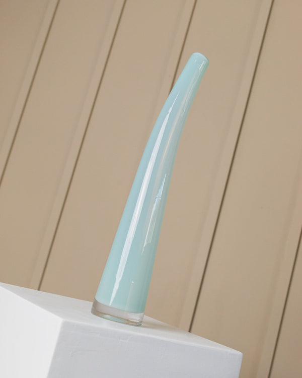 XL Vintage Murano glass vase 70s - by Giusto Toso for Leucos - layered curved glass - Bottega Jacobs