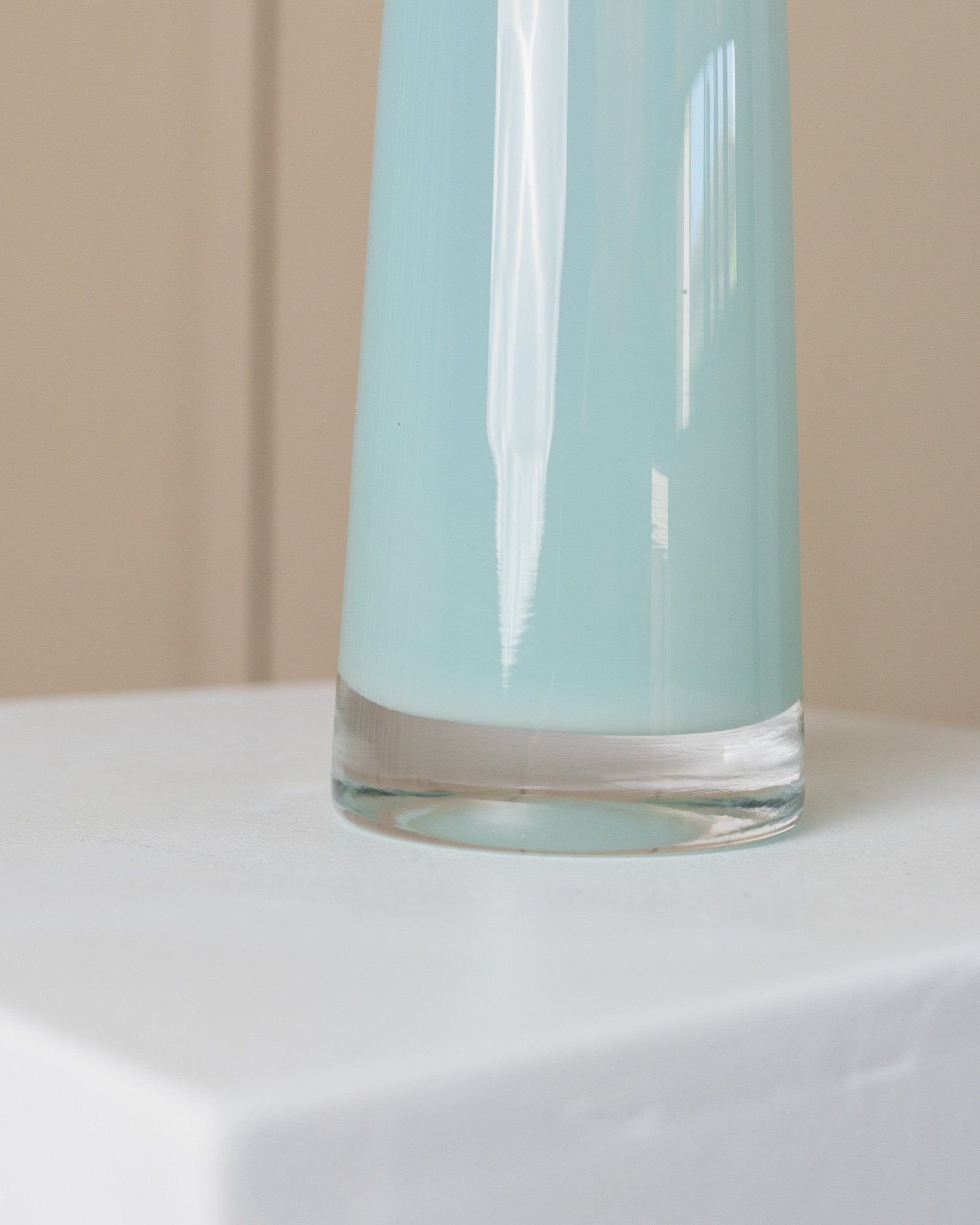 XL Vintage Murano glass vase 70s - by Giusto Toso for Leucos - layered curved glass - Bottega Jacobs