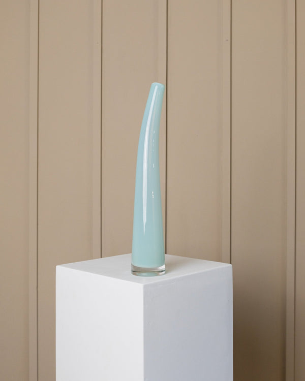 XL Vintage Murano glass vase 70s - by Giusto Toso for Leucos - layered curved glass - Bottega Jacobs