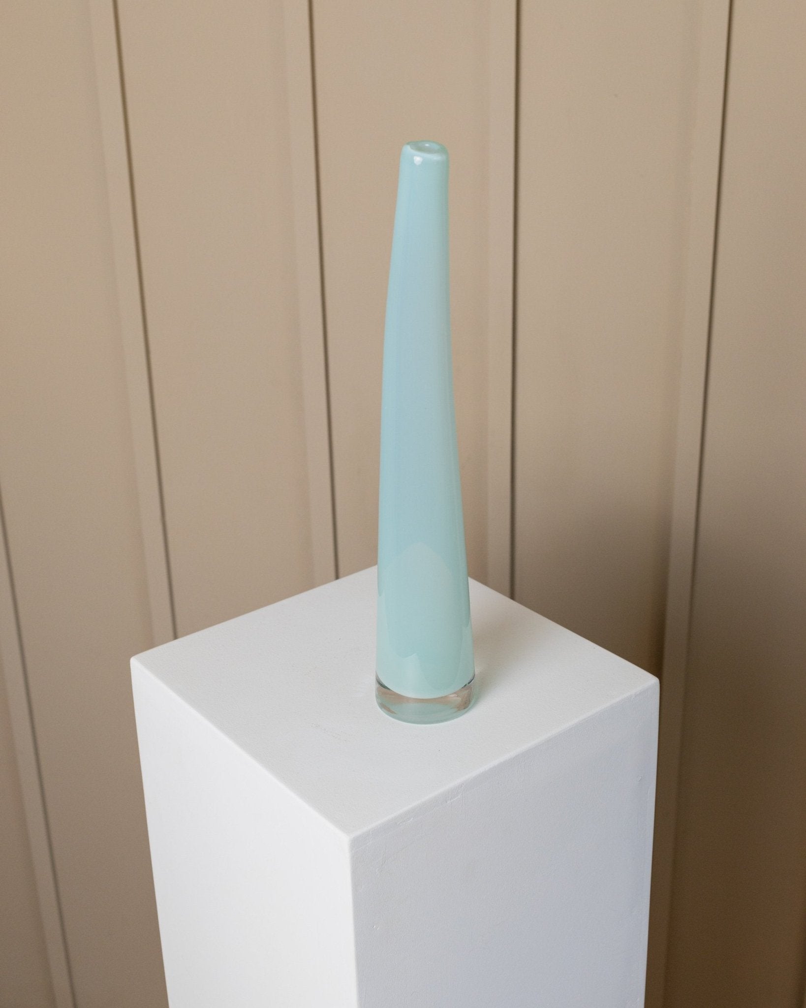 XL Vintage Murano glass vase 70s - by Giusto Toso for Leucos - layered curved glass - Bottega Jacobs