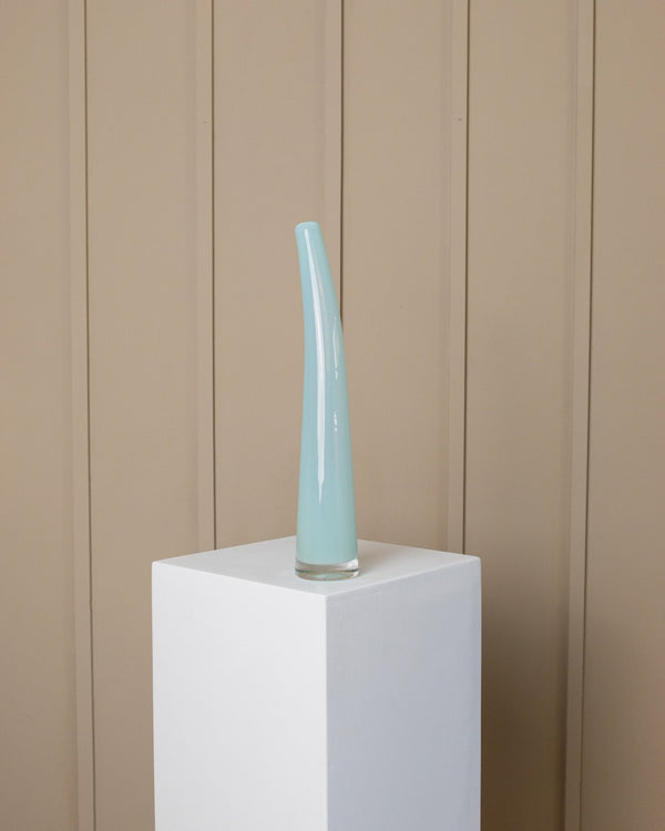 XL Vintage Murano glass vase 70s - by Giusto Toso for Leucos - layered curved glass - Bottega Jacobs