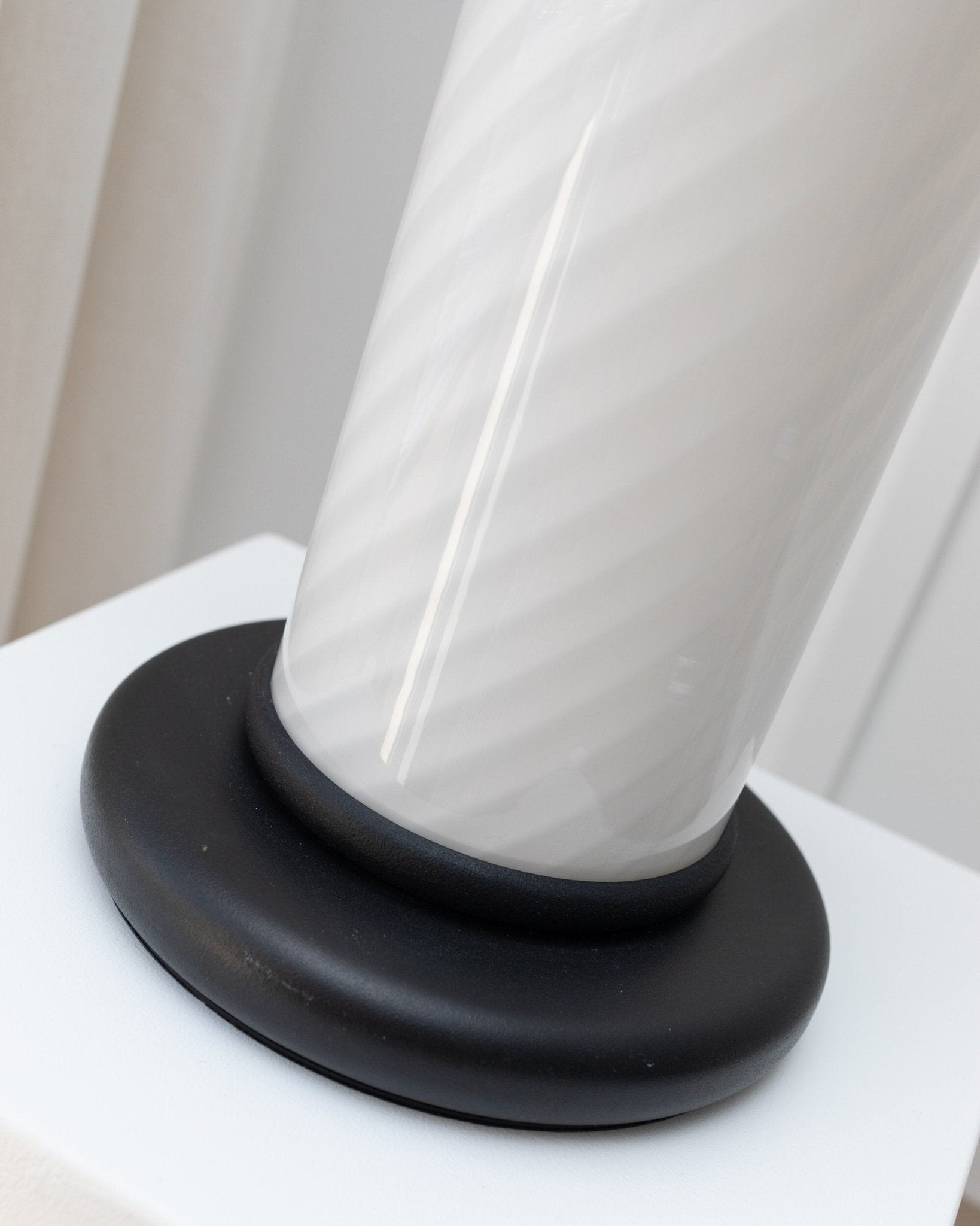 XXL Murano table lamp Swirl glass - Memphis handmade in Italy - Mid Century 1980s - Bottega Jacobs