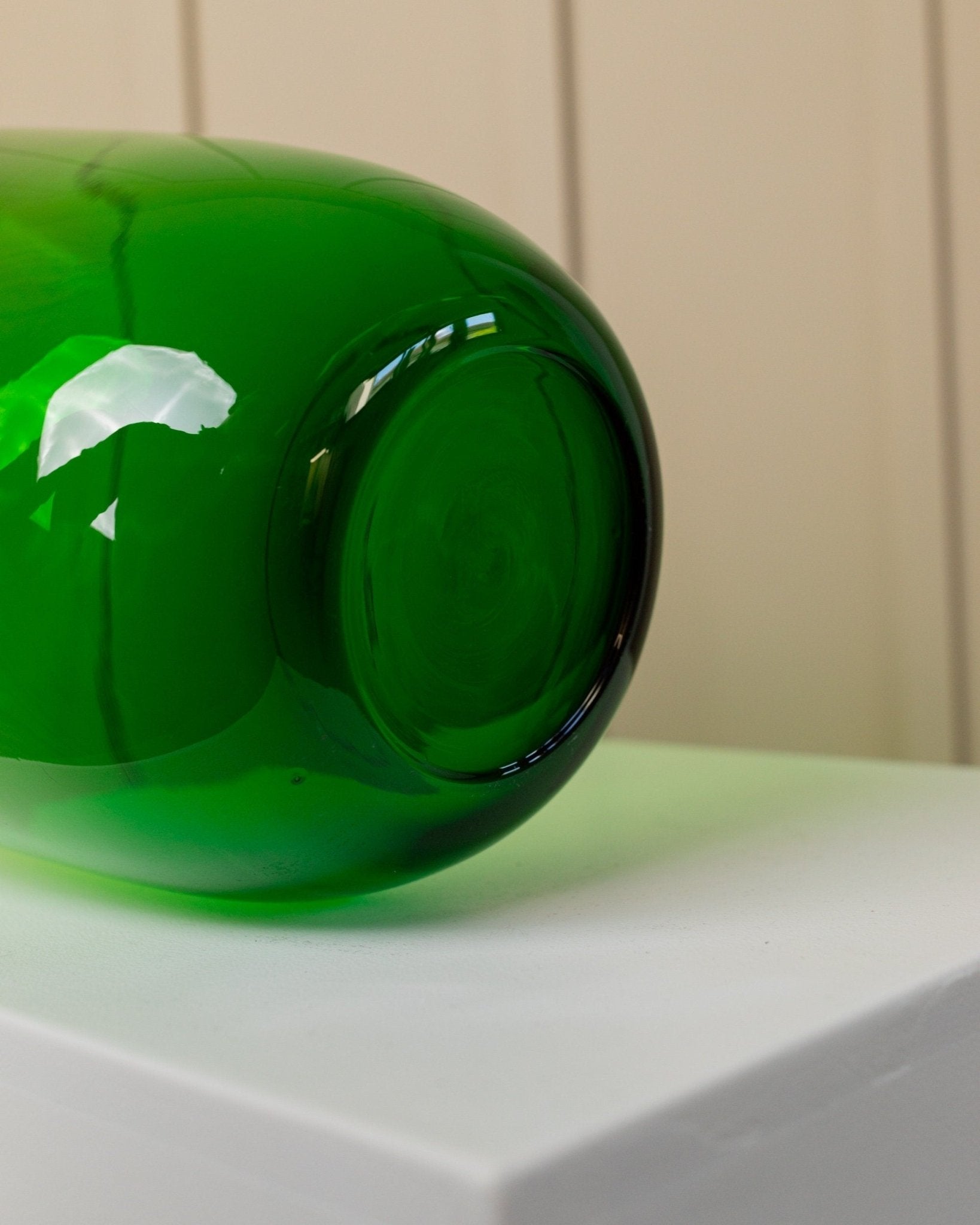 XXL Vintage Vase - green glass - Stockholm Series 1990s - Maria Vinka for Ikea